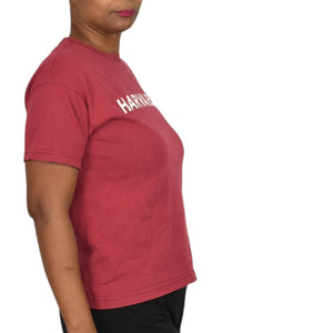 Vintage Harvard Tee Red University Collegiate College U Trau USA T Shirt Ivy League Size Medium