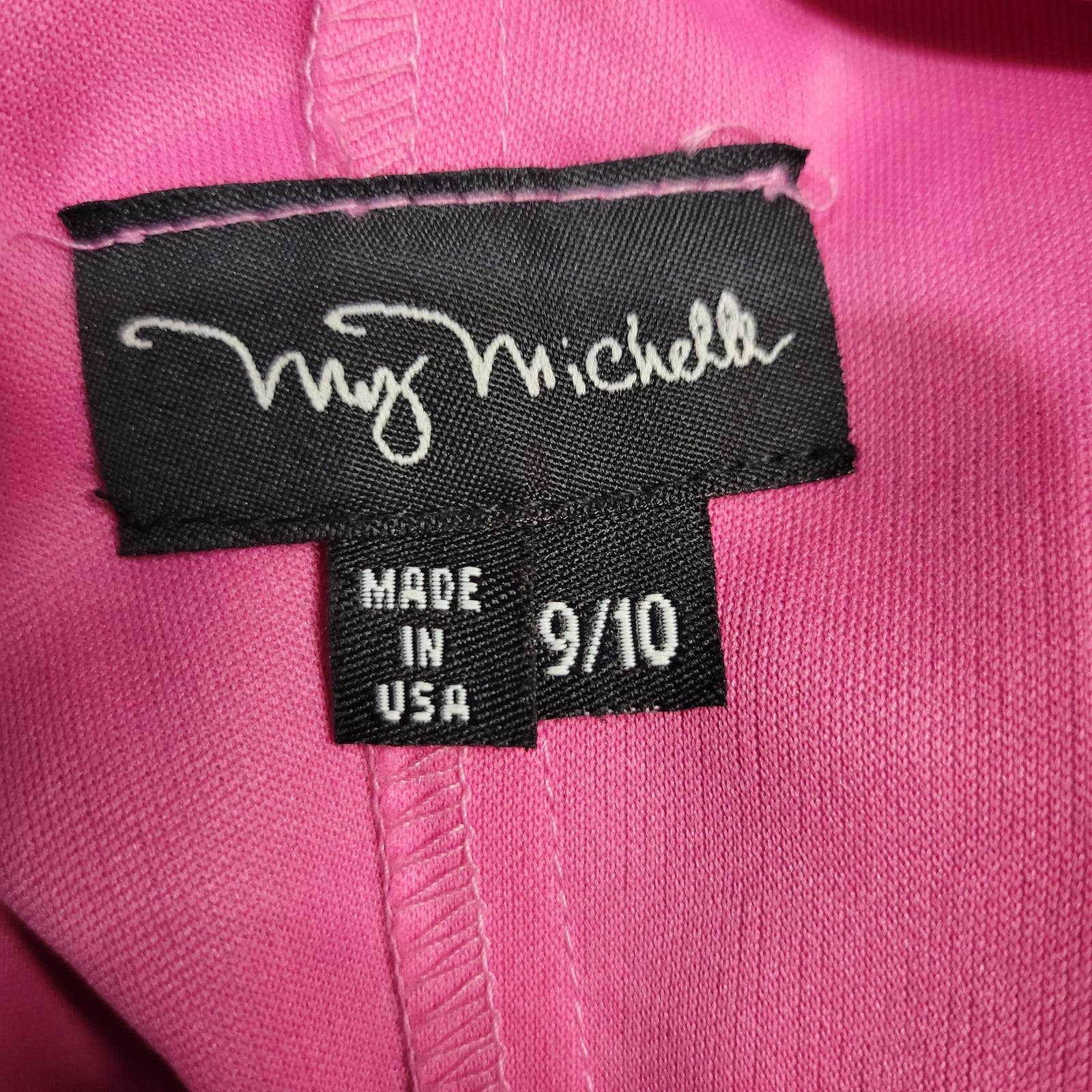Vintage My Michelle Midi Slip Dress Floral Pink Sheer Chiffon Tulip Hem Size 10 Medium