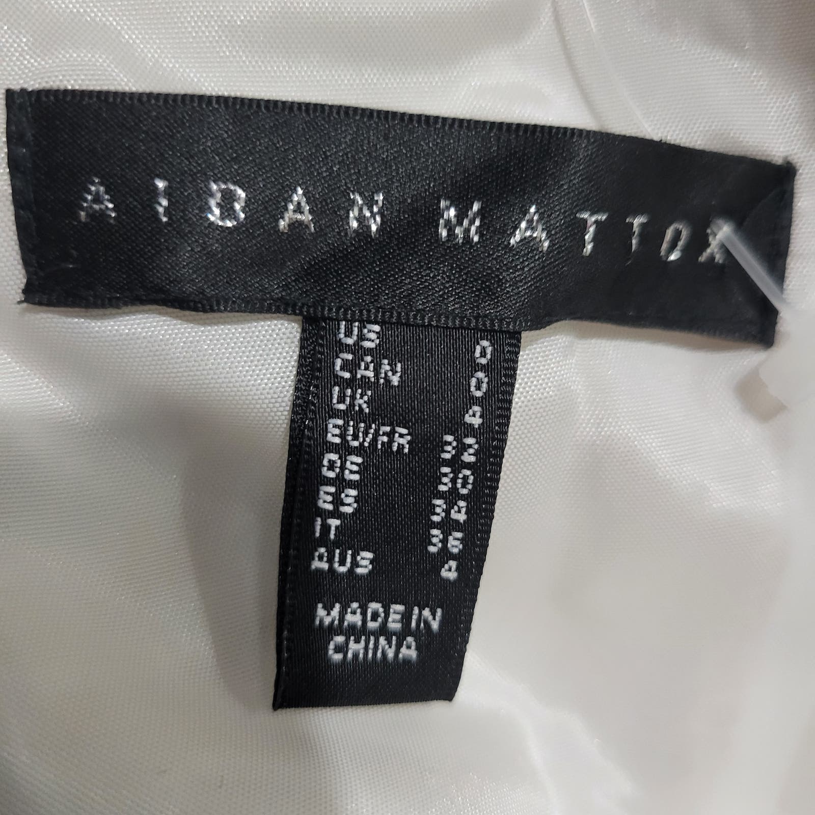 Aidan Mattox Floral Jacquard Maxi Dress Ivory Gold Metallic Deep V Neck Formal Evening Size 0