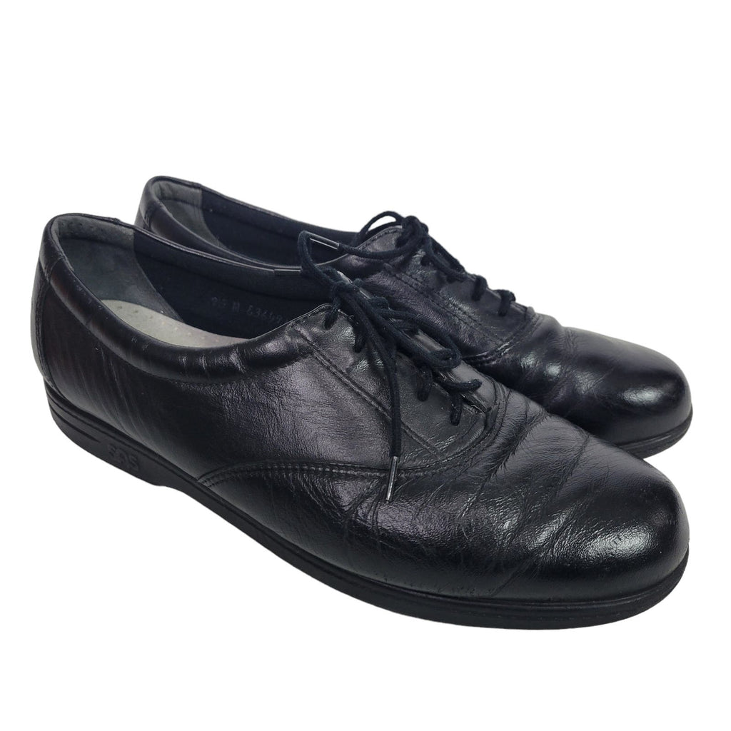 SAS Whisper Lace Up Shoes Black Oxfords Comfort Tripad Walking Oxfords Soft Sole Size 9.5