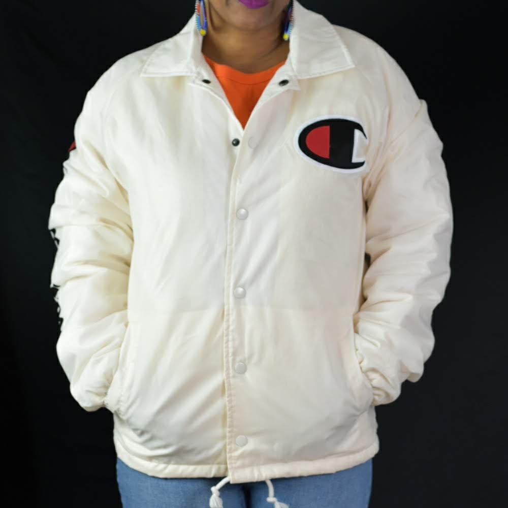 Champion lined coaches jacket best sale