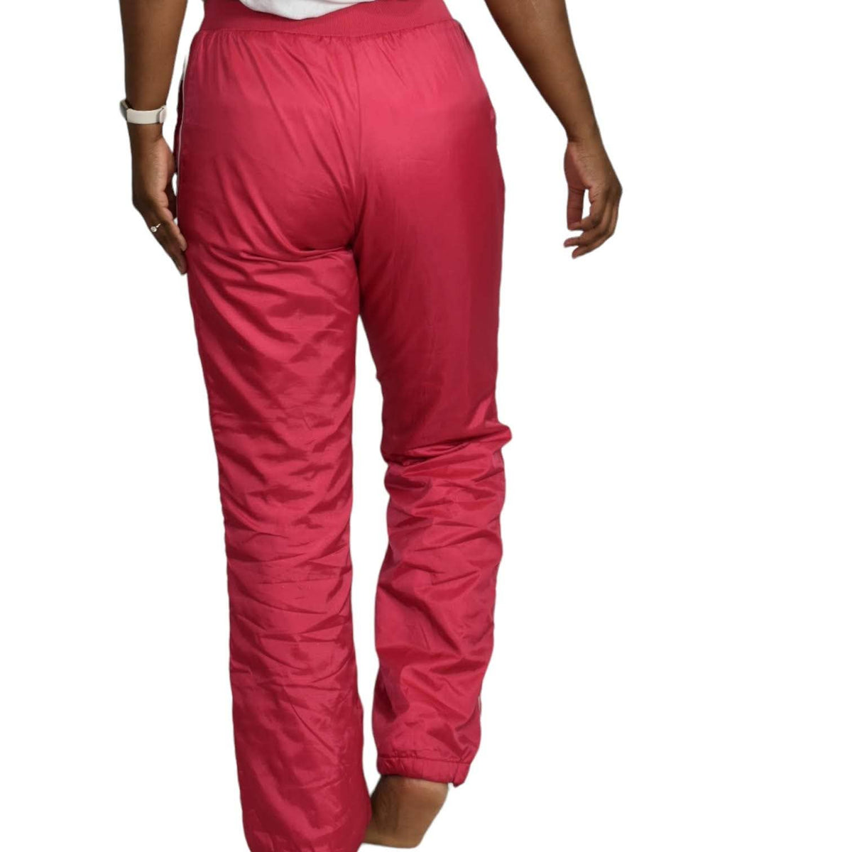 LeCaf Snow Ski Hiking Track Pants Pink Y2K Elastic Waist