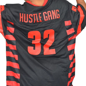 Hustle Gang Bear Jersey Black Red Shirt Football Grid Iron Streetwear Graphic Big Tall Mens 3X