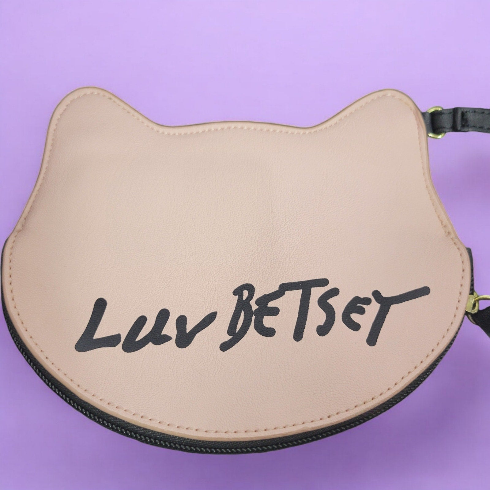 Luv Betsey Johnson Unicorn Cat Wristlet Pouch Kitty Glitter Shimmer Clutch Coin Purse