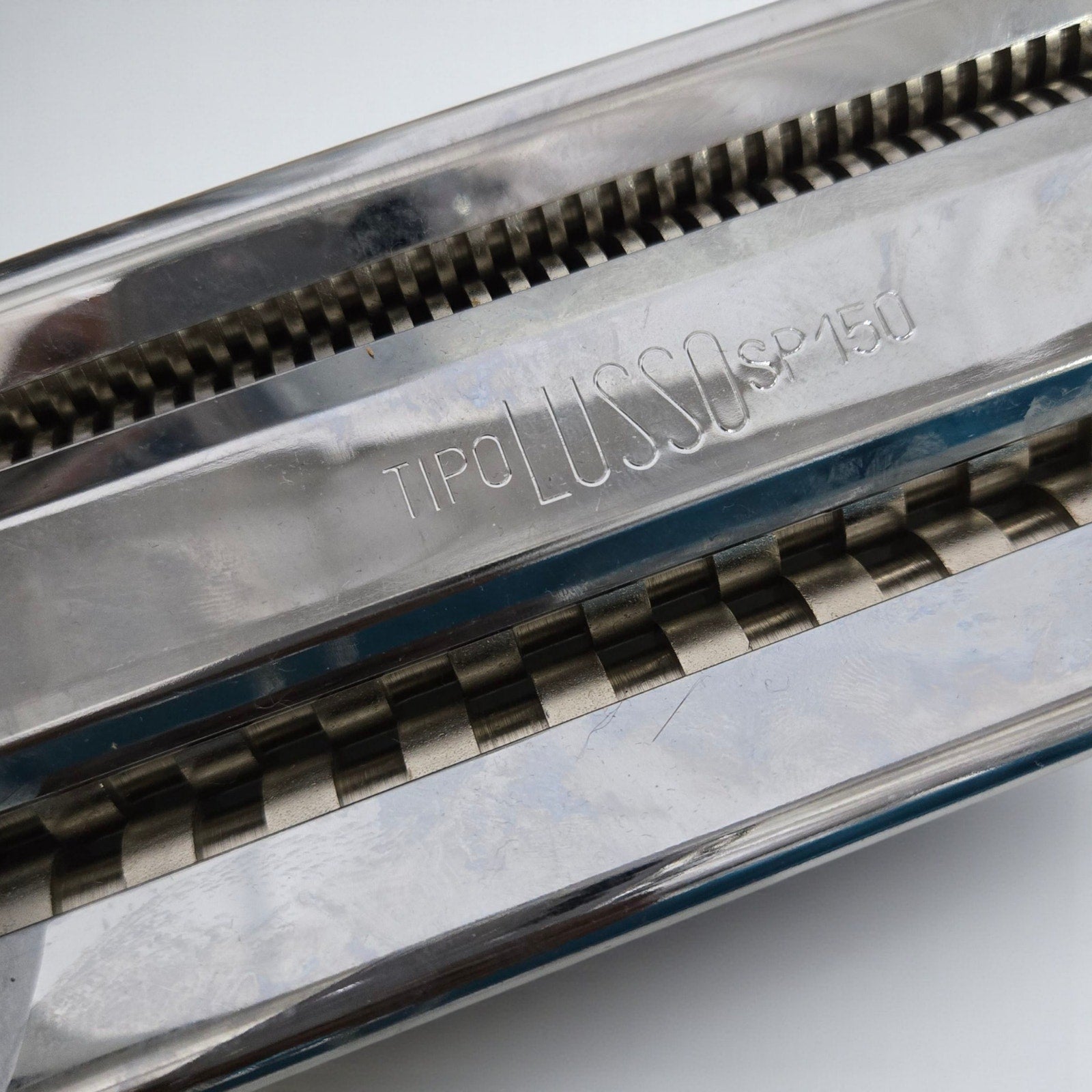 Imperia Tipo Lusso SP 150 Manual Pasta Maker Machine Made in Italy Heavy Duty Duplex Cutter Chrome