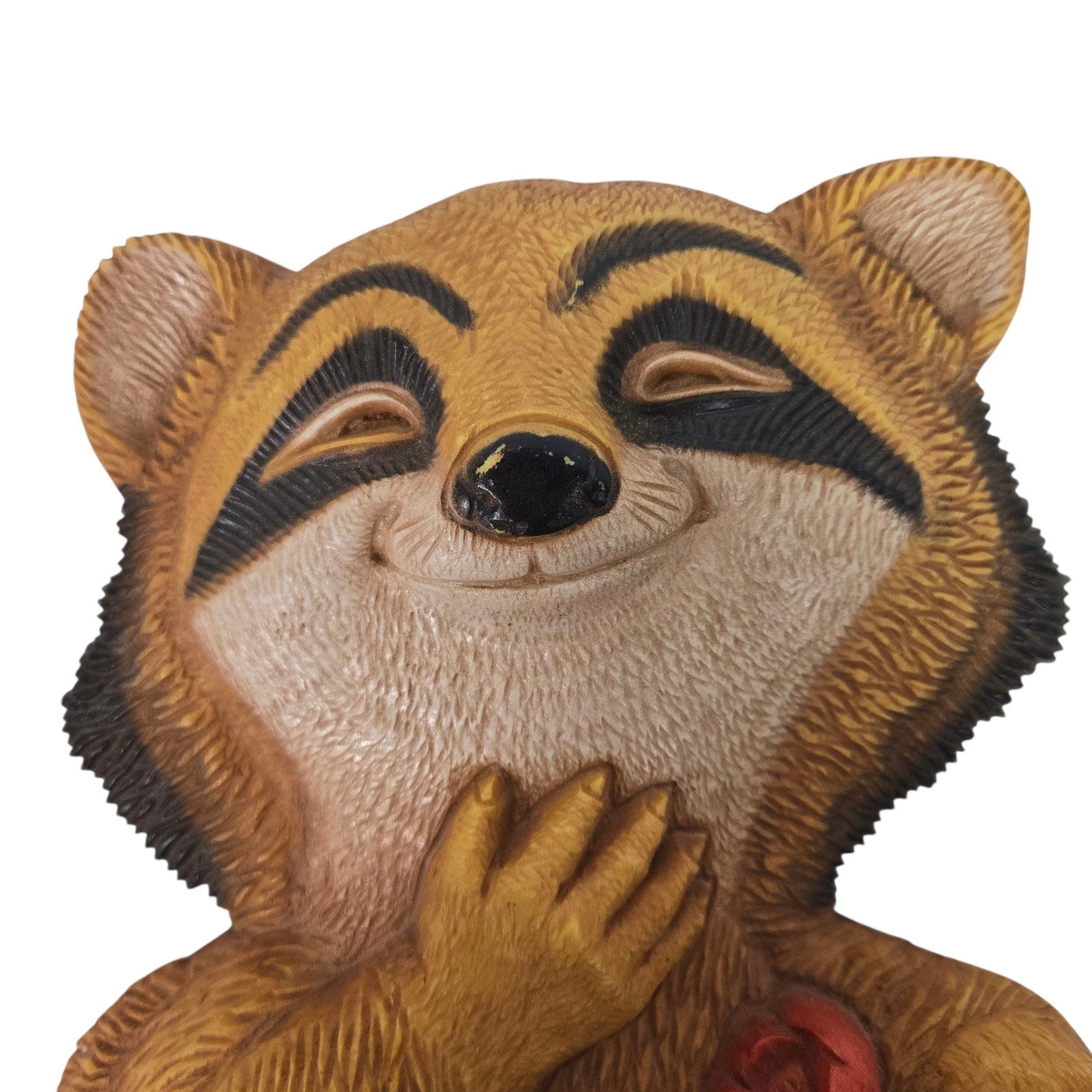 Vintage Raccoon Wall Art Hanging 70s Trash Panda Woodland Whimsical Nostalgia HOMCO Syroco 70s