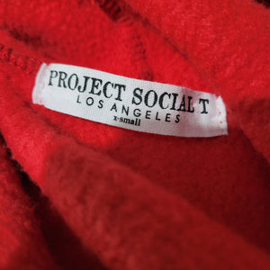 Project Social T Tunic Dress Pocket Hood Gray Grunge Cloak Hoodie Size Small