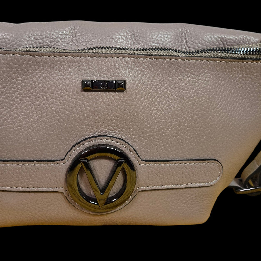 Mario Valentino Mickey Belt Bag Taupe Leather Crossbody Sling Adjustable Bum Waist Pouch Fanny Pack