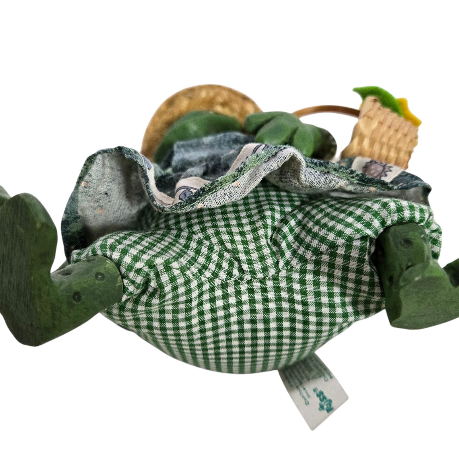 Vintage Russ Berrie Country Folks Figurine Mrs Gardenhopper Green Frog Shelf Sitter Gardening Gardening Toad Kathleen Kelly Critter Factory