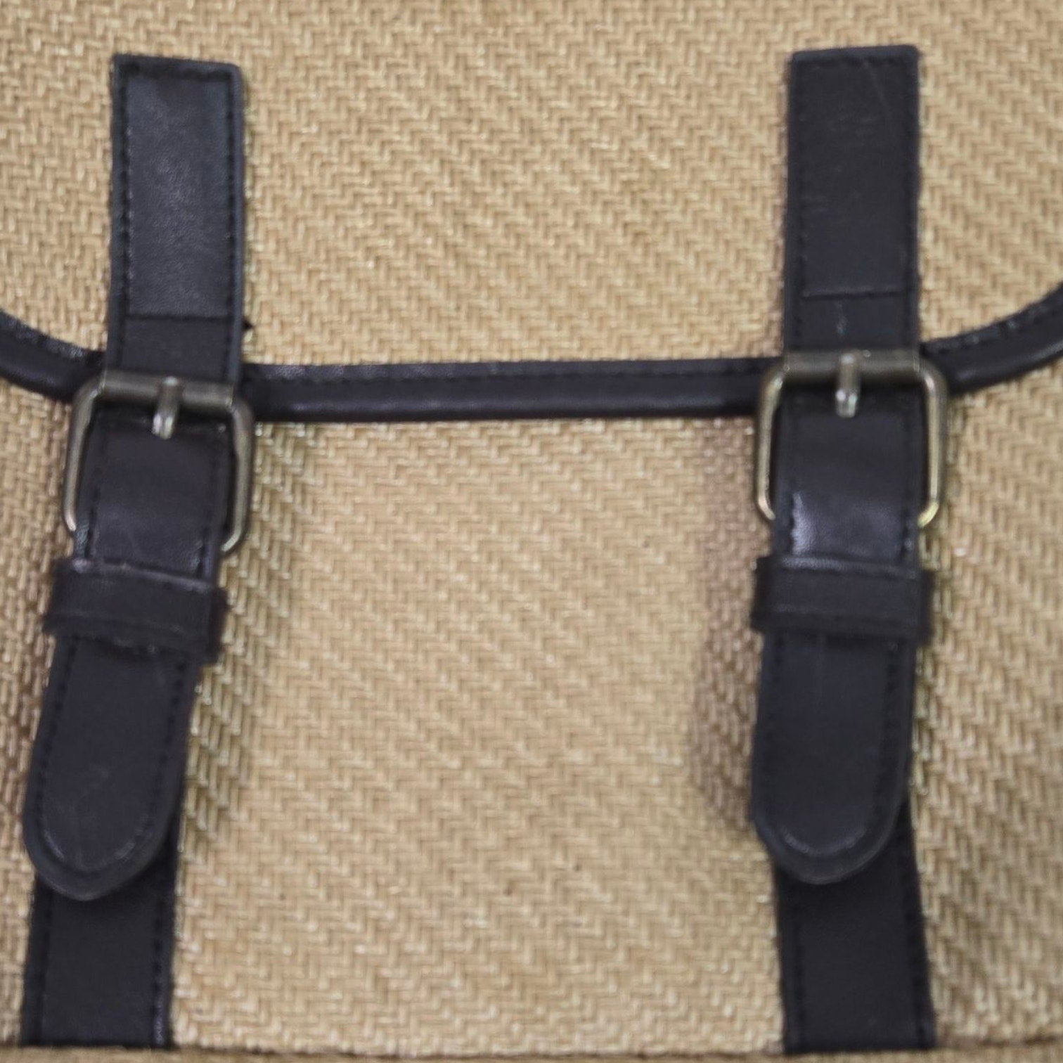 Gap Vintage Backpack Bag Tan Beige Straw Raffia Pockets 90s Y2K Rucksack Adjustable Retro Soft