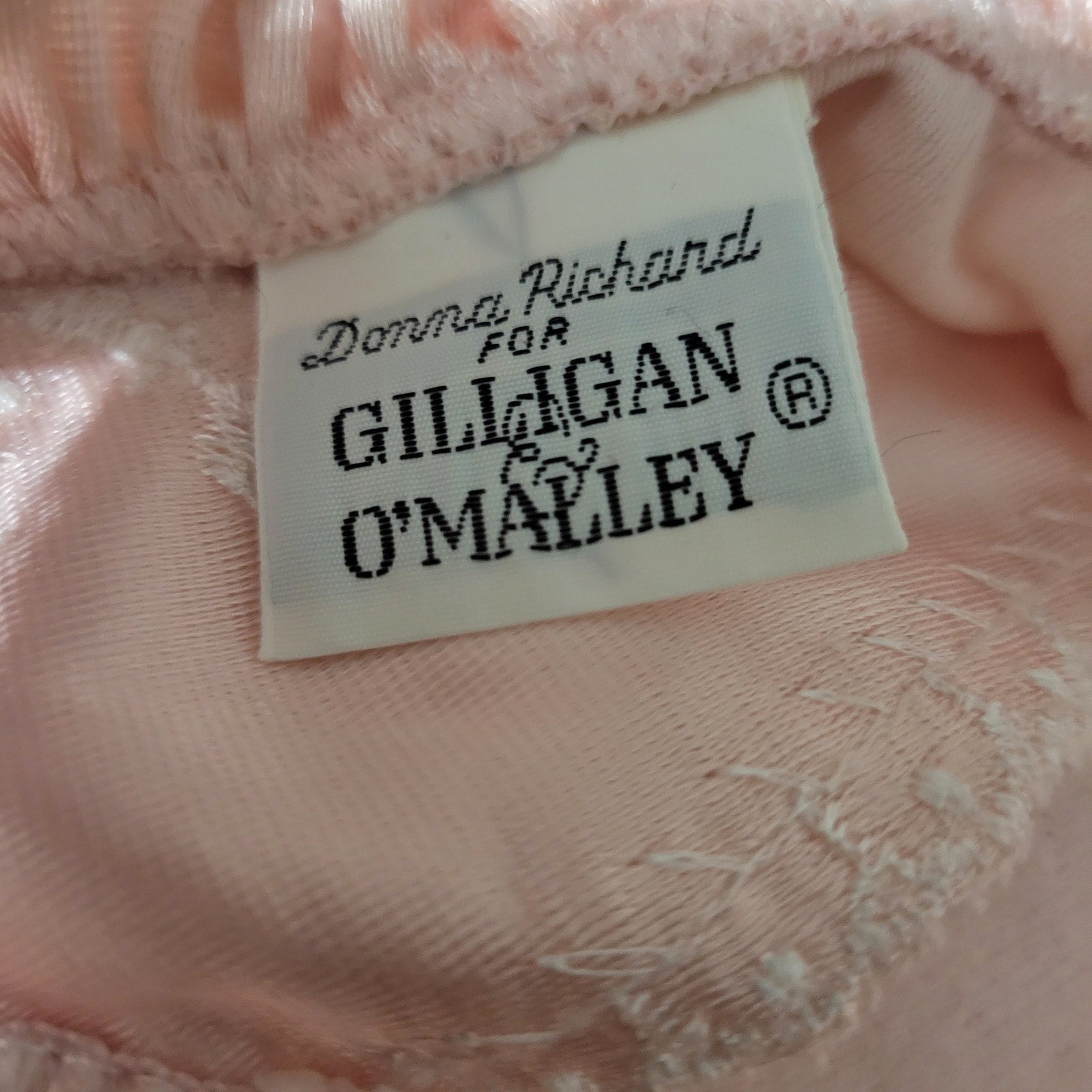 Vintage Gilligan OMalley Donna Richard Flannel Gown Pink Blush Pastel Nightgown Prairie Country Modest Medium