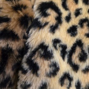 Neiman Marcus Leopard Print Coat Tan Faux Fur Plush Animal Dressy Winter 4 Girls