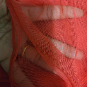 Victorias Secret Red Silk Nightgown Satin Sheer Tulle Chiffon Long Maxi Slip XS