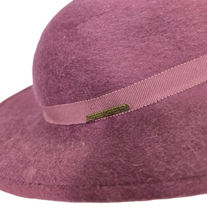 Vintage Geiger Wool Felt Fedora Hat Purple Plum Mauve Austria Elegant European XS Small