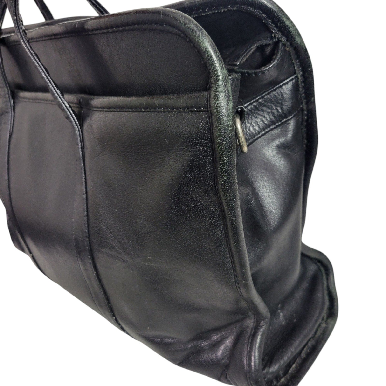 Vintage Wilsons Leather Briefcase Black Bag Laptop Commuter Documents Messenger