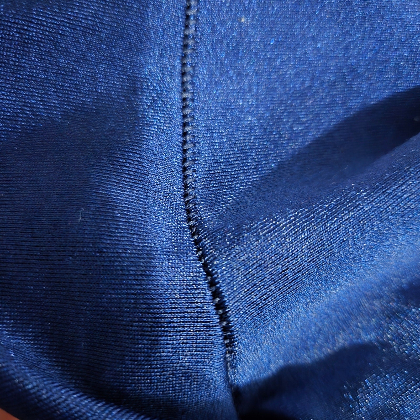 Vintage Hanes Shiny Leggings Blue Aerobics Fitness 90s Activewear Yoga Nylon XL