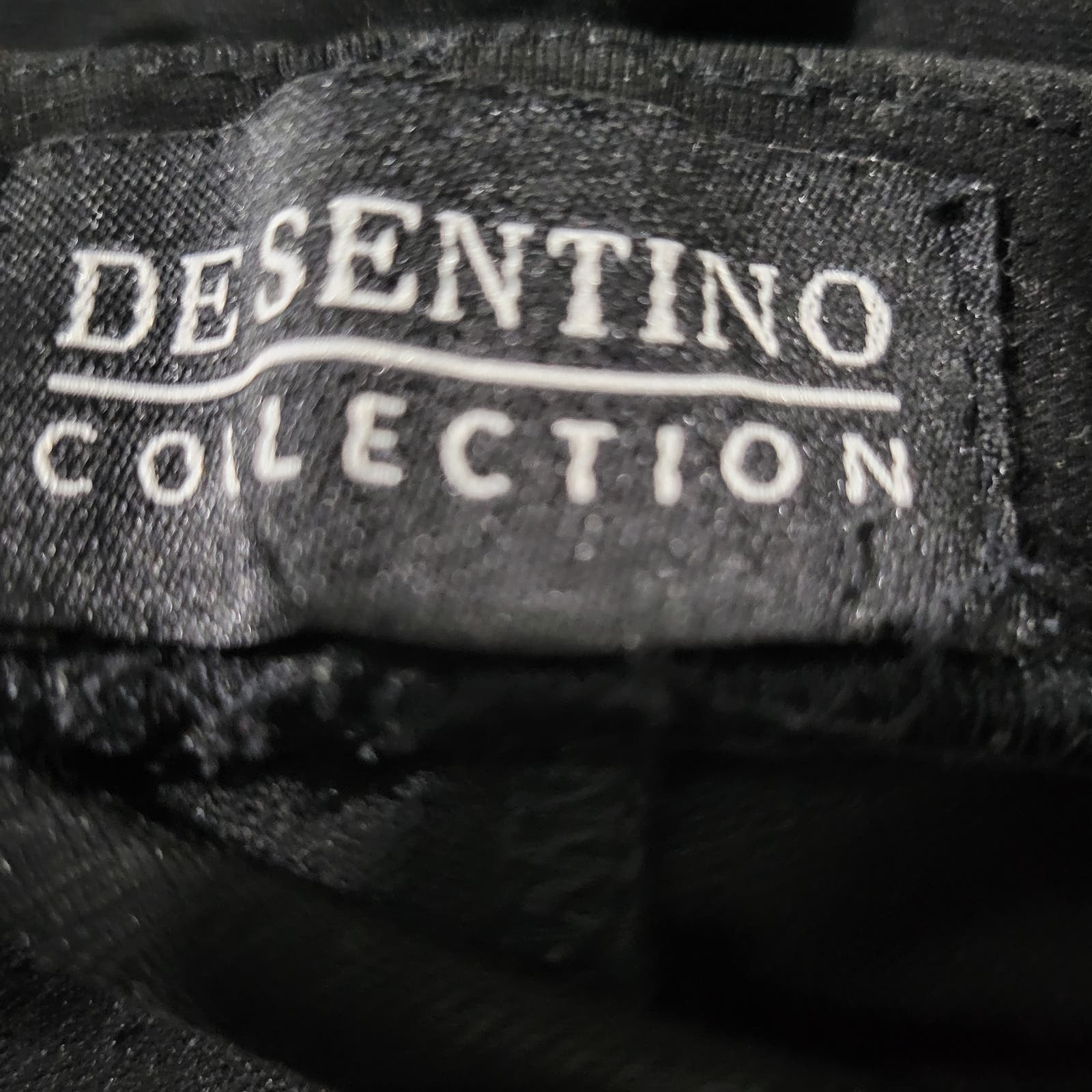 Desentino Collection Pants Black Tulip Lantern Sculptural Origami Lagenlook Avant Garde Stretch Wide Leg Size Medium