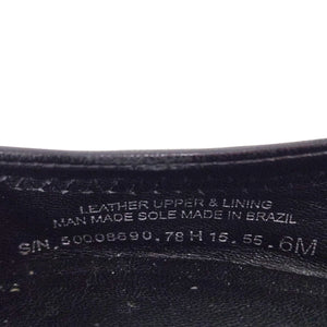 Tory Burch Reva Mestico Ballet Flats Black Leather Round Toe Logo Medallion 6
