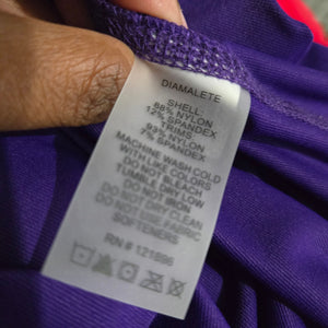 Title Nine Athletic Dress Purple Colorblock Active Sporty Casual A Line Fit Flare Small