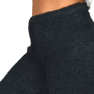 Skims Knit Joggers Black Cozy Pants Furry Fuzzy Plush Boucle Stretch Loungewear Small Medium