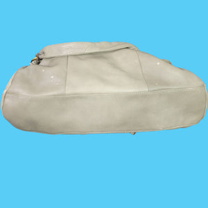 B Makowsky Ripley Leather Shoulder Bag Ruched Fold Over Flap Purse Slouchy Classic Everyday
