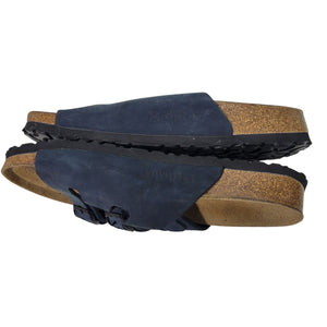 Birkenstock Betula Leo Sandals Blue Unisex Birko Slides Slip On Flats Adjustable Size 37 6