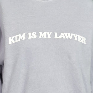 Talentless Kim Is My Lawyer Sweatshirt Purple Pastel Pullover Boxy Cotton Size Medium