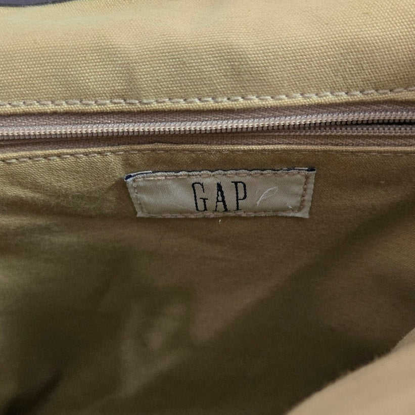 Gap Vintage Backpack Bag Tan Beige Straw Raffia Pockets 90s Y2K Rucksack Adjustable Retro Soft
