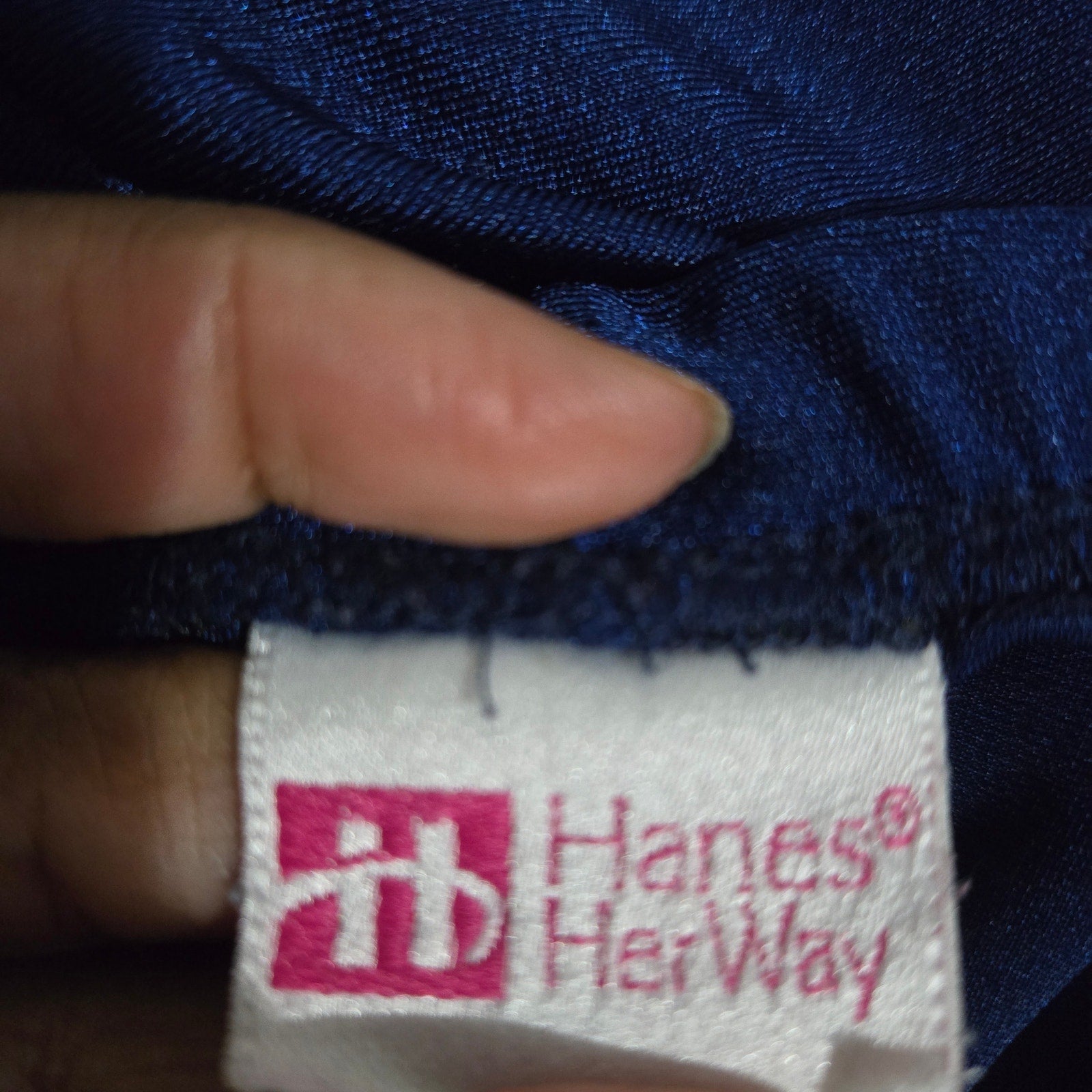 Vintage Hanes Shiny Leggings Blue Aerobics Fitness 90s Activewear Yoga Nylon XL