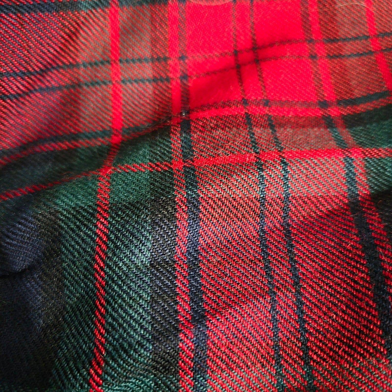 Vintage Rafaella Sport Tartan Maxi Skirt Red Plaid Check Fringe Slit Wool Long Straight Column 8