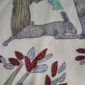 Vintage Hermes Alphabet Polo Top Beige Print Silk Cashmere Scarf Knit Logo Carre 90 Annie Faivre Small