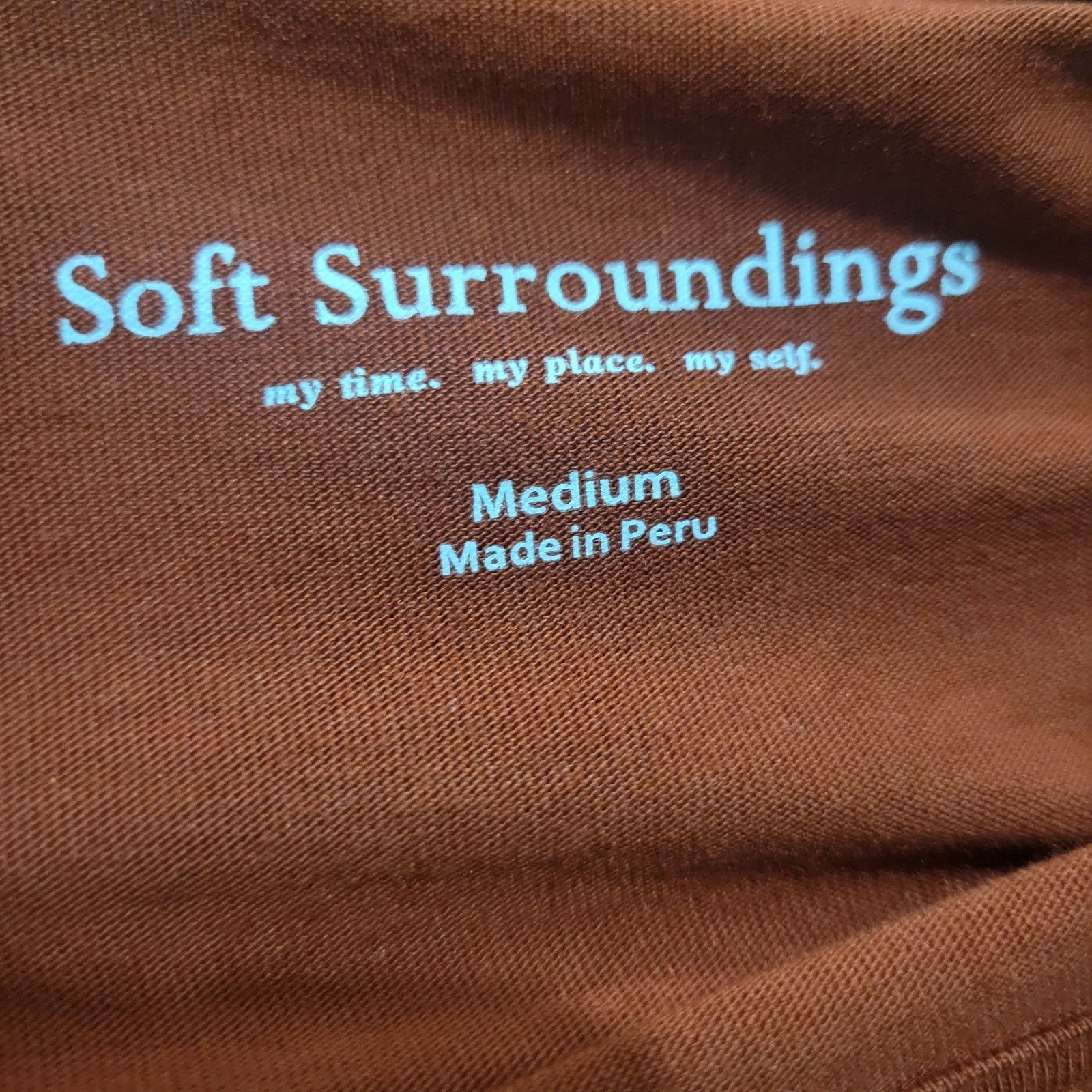 Soft Surroundings Maxi Dress Orange Clay Jersey Long Stretch Fit Flare Boatneck Medium
