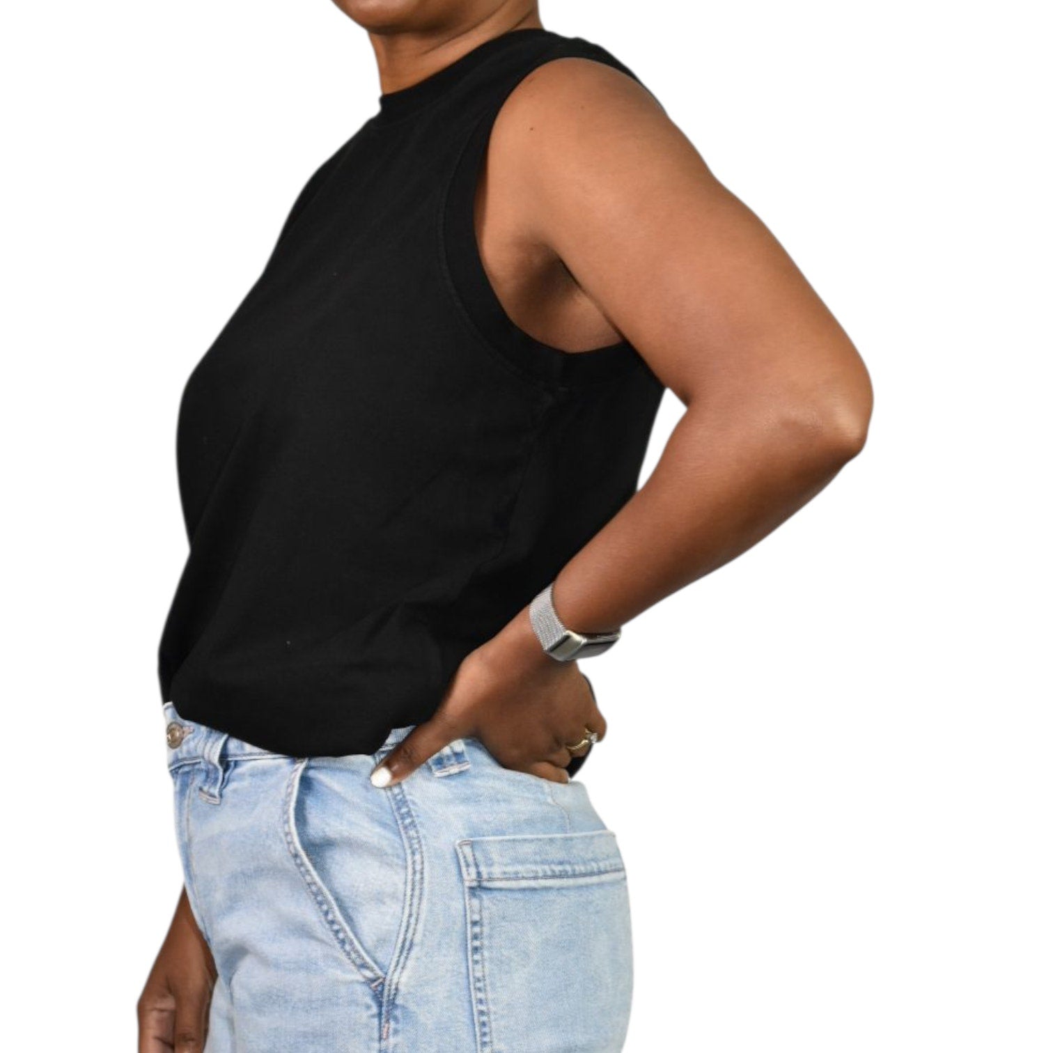 Agolde Della Asymmetric T Shirt Black Cotton One Shoulder Tee Crew Short Sleeve Classic Top Relaxed XS