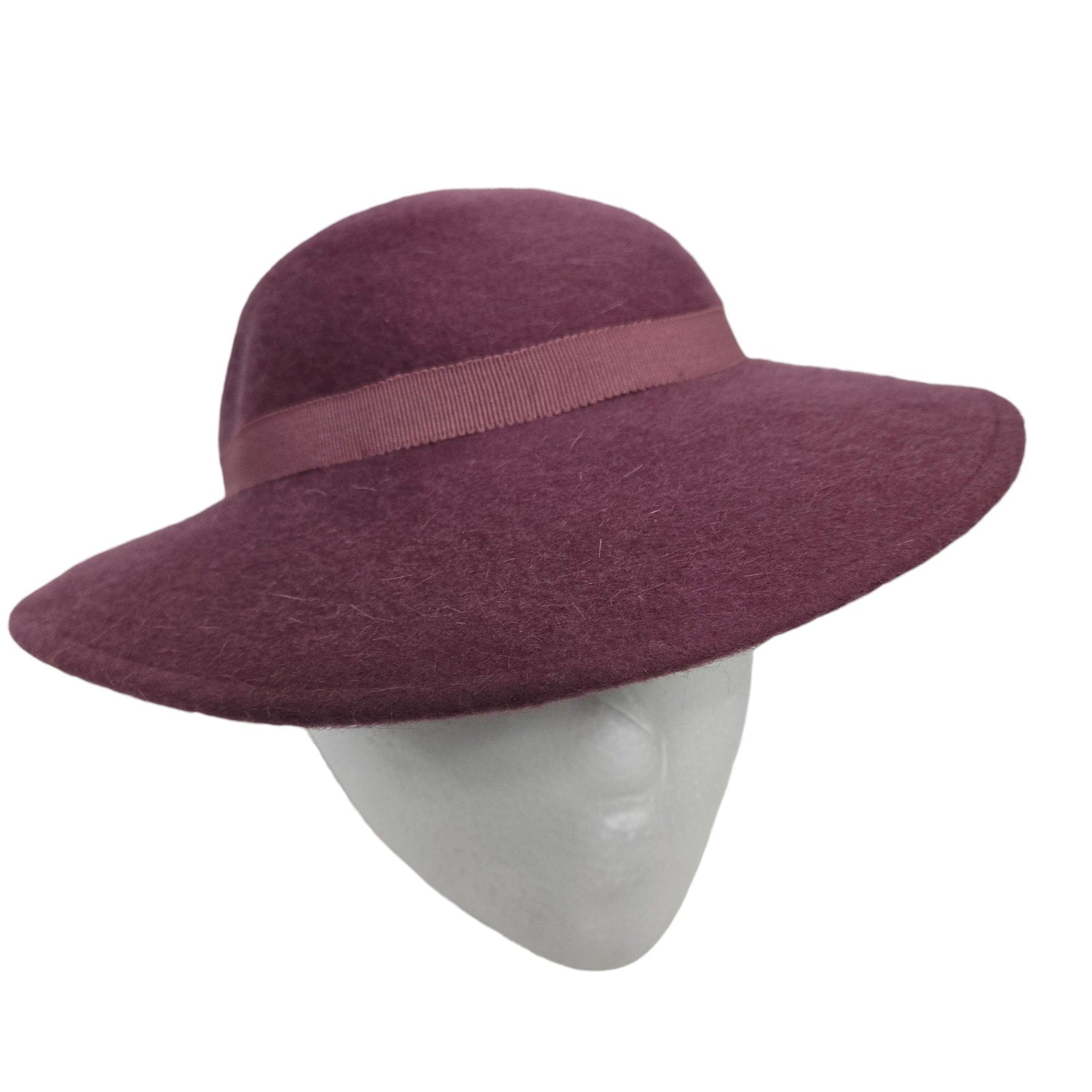 Vintage Geiger Wool Felt Fedora Hat Purple Plum Mauve Austria Elegant European XS Small