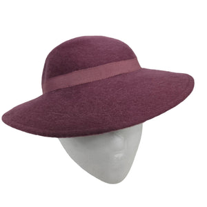 Vintage Geiger Wool Felt Fedora Hat Purple Plum Mauve Austria Elegant European XS Small