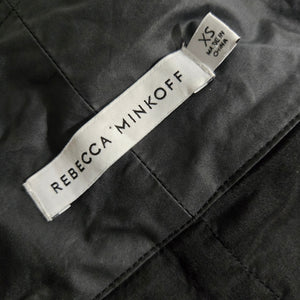 Rebecca Minkoff Lilly Jumpsuit Black Parachute Moto Biker Retro Cotton Ripstop Flightsuit XS