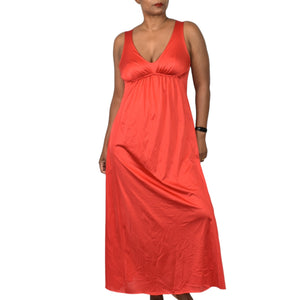 Vintage Vanity Fair Silky Red Nightgown Nylon Goddess Long Maxi Lingerie 70s 80s Size XS