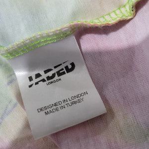 Jaded London Dress Green Tie Dye Oversized Tee Shirt Alien Freaky Graphic Mini ASOS Size 2