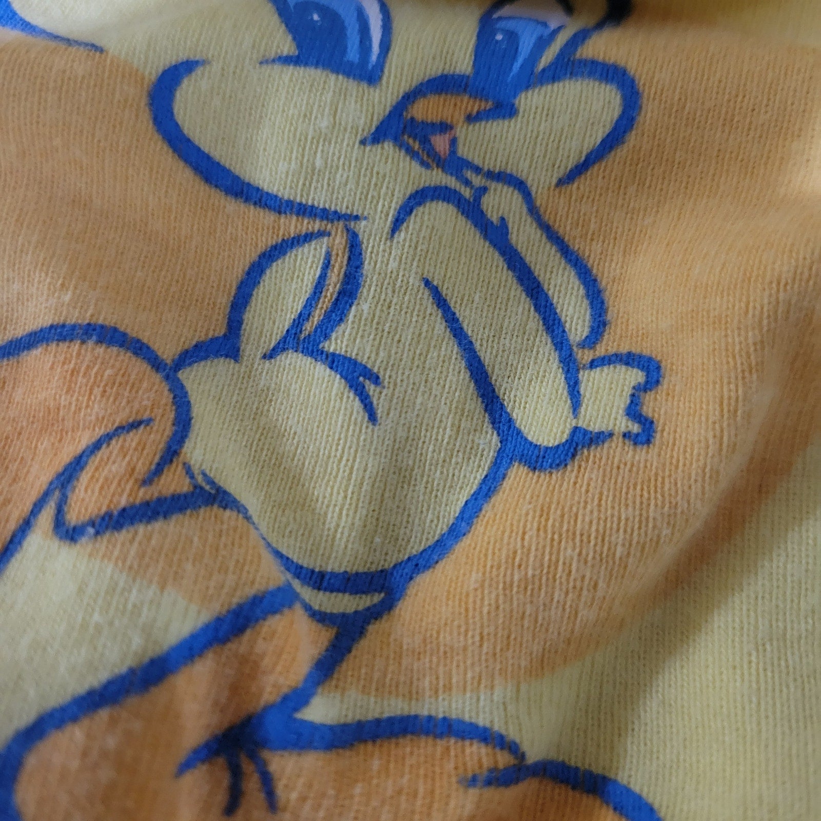 Warner Bros Y2K Tweety Dress Yellow Cotton Jersey Knit Side Slits Retro Mini Tank Graphic 2000s XS