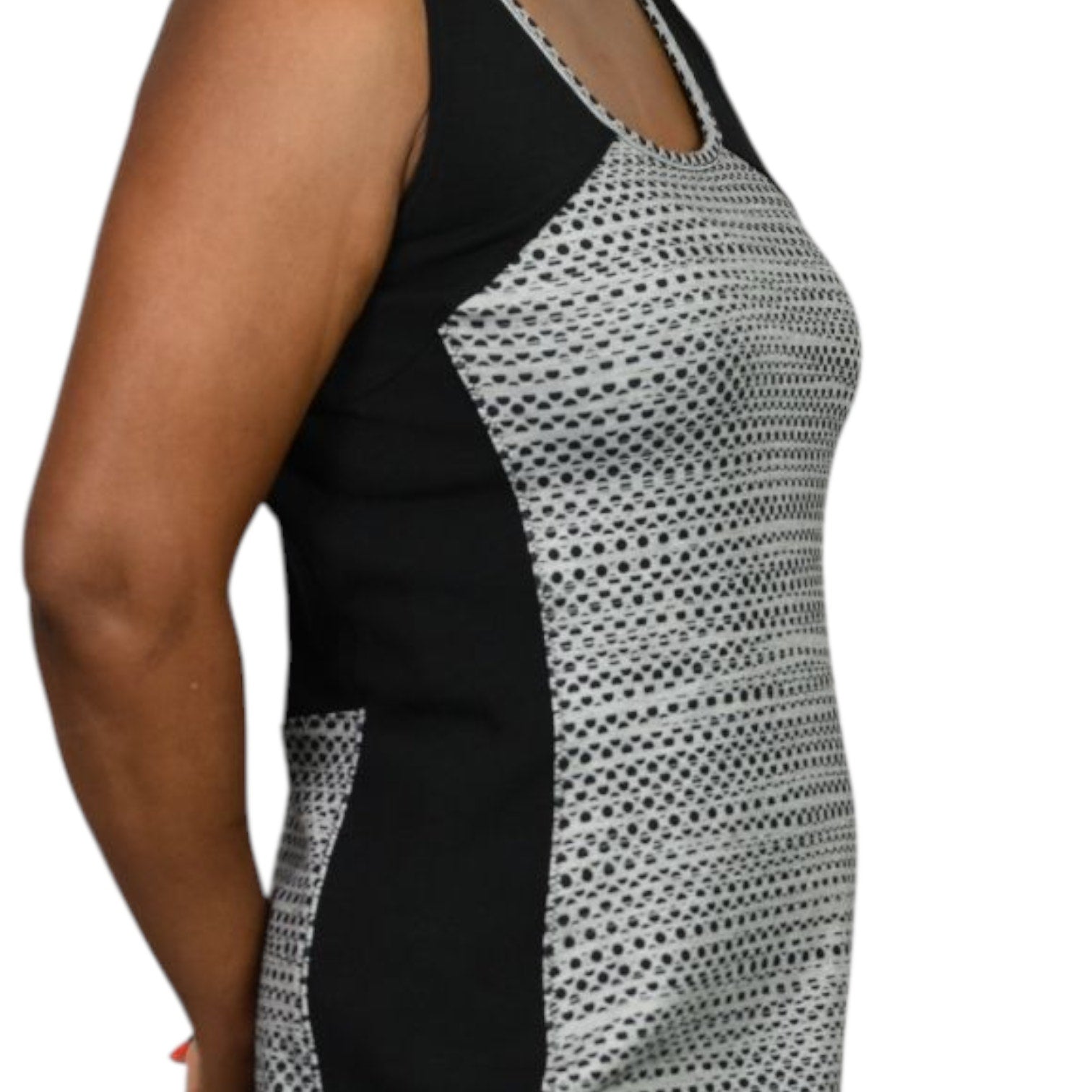 Athleta Fuse Dress Black Jersey Tank Mini Adjustable Active Sporty Size Small