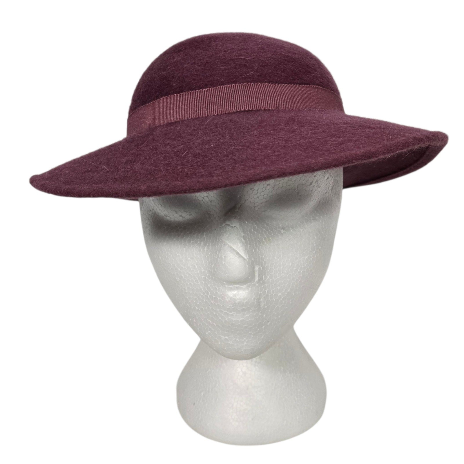 Vintage Geiger Wool Felt Fedora Hat Purple Plum Mauve Austria Elegant European XS Small