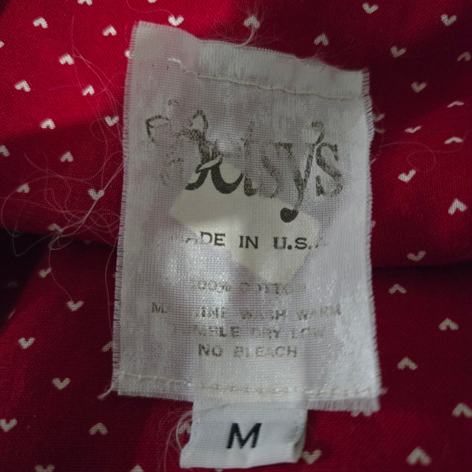 Vintage Betsys Denim Pinafore Dress Blue Teacher Applique Smock Patchwork Long School Medium