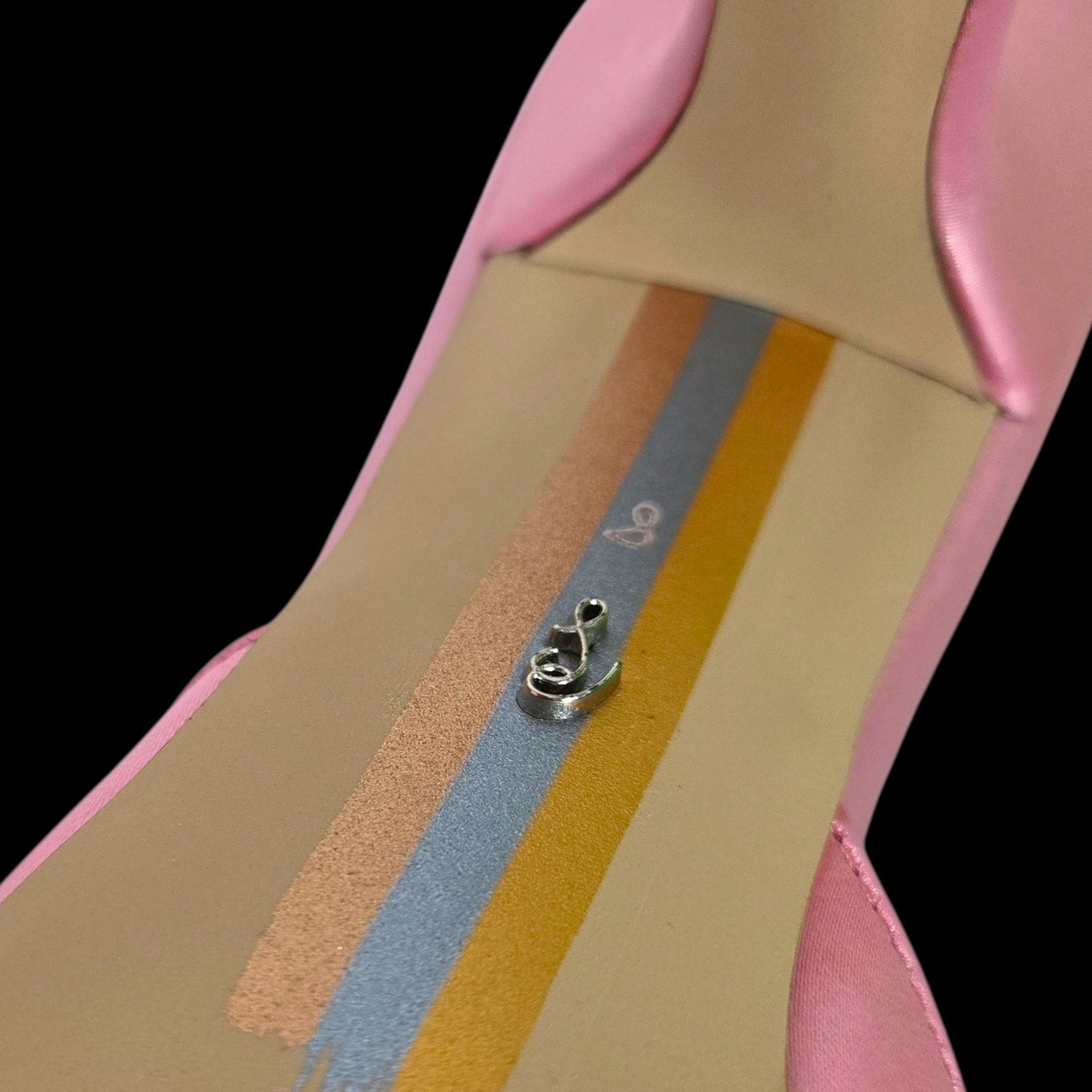 Sam Edelman Brit Satin Mules Pink Almond Toe Embellished Buckle Quilted Sole Kitten Heel 8