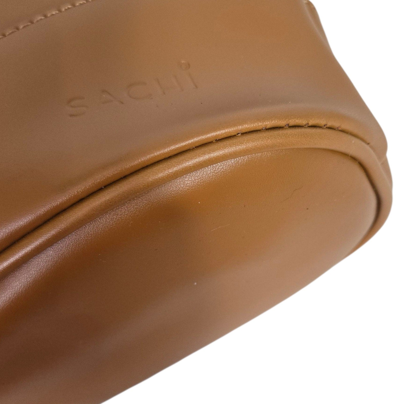 SACHI Insulated Wine Tote Bag Camel Brown Leather Lunch Bucket Two Bottle Strap