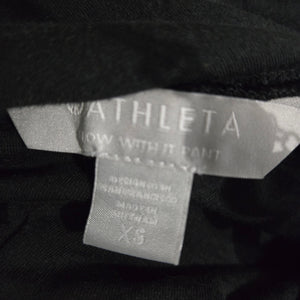 Athleta Flow With It Pant Pants Black Harem Tulip Hem Cropped Wide Leg Stretch Jersey Modal XS