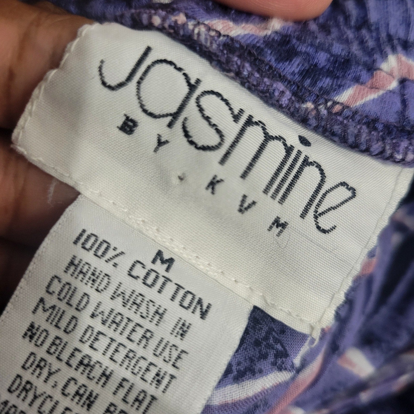 Vintage Jasmine KVM Dress Blue Fish Print Tent Shift Midi Cotton Gauze Airy Open Back Tie Medium