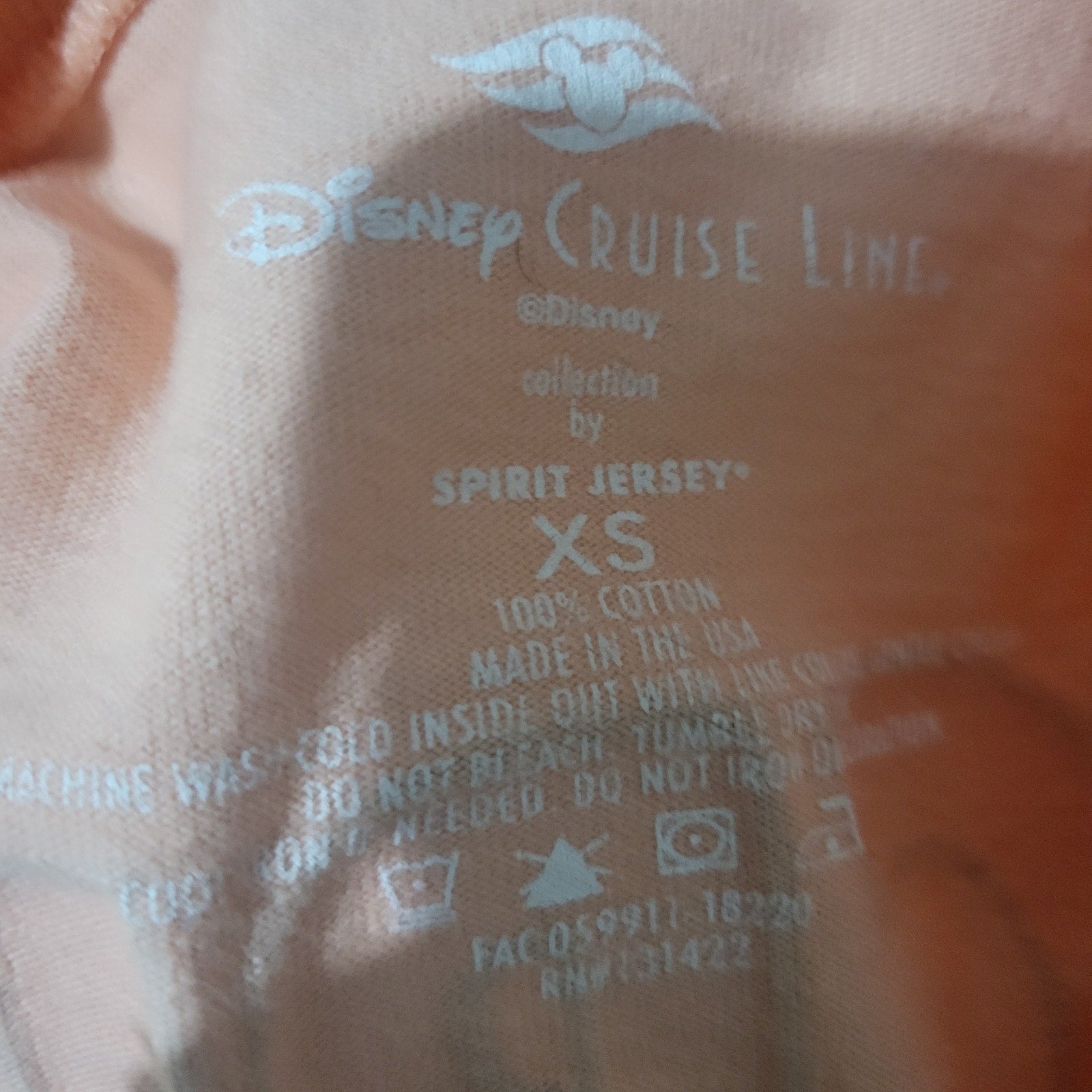 Walt Disney Cruise Line Spirit Jersey Pink Stripe Pullover Top Blue Mickey Mouse XS