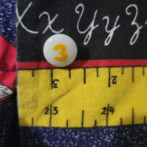 Homemade School Bus Teacher Vest Blue Kids Bus Button Front Cotton Novelty Waistcoat Small