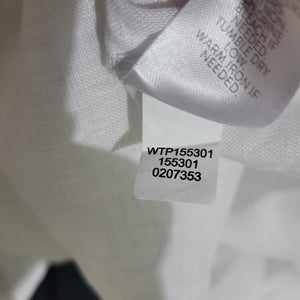 J Jill White Linen Tunic Top Bell Sleeve Boxy Relaxed Casual Slit Lightweight XS