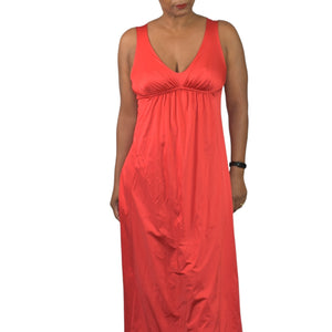 Vintage Vanity Fair Silky Red Nightgown Nylon Goddess Long Maxi Lingerie 70s 80s Size XS